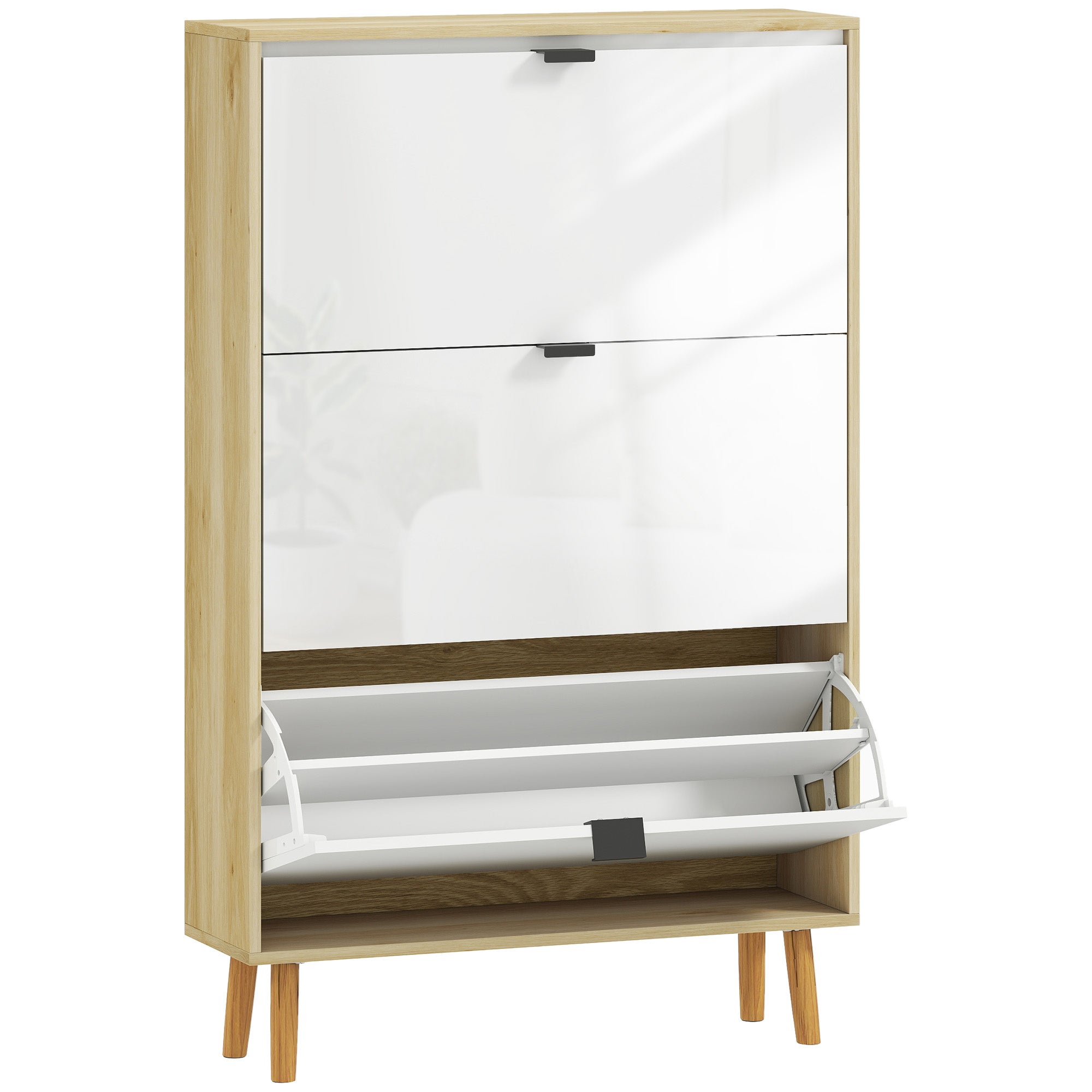 Scarpiera Con 2 Cassetti Ribaltabili - Organizer Ingresso Stretto Con Scarpiera Con 2 Cassetti Ribaltabili - Organizer Ingresso Stretto Con