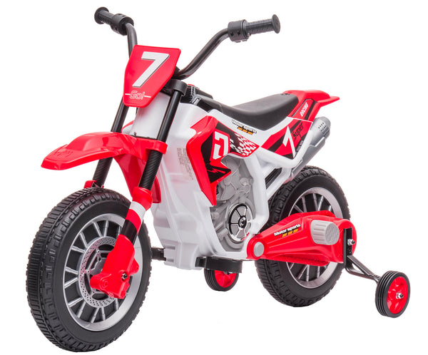 sconto Moto Elettrica per Bambini 12V Motocross Rosso