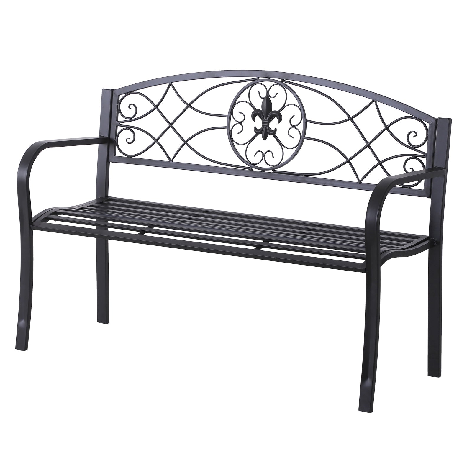 Panca da Giardino pancare 111183 2 Marrone Metallo Ferro battuto Seduta Panca da Giardino pancare 111183 2 Marrone Metallo Ferro battuto Seduta