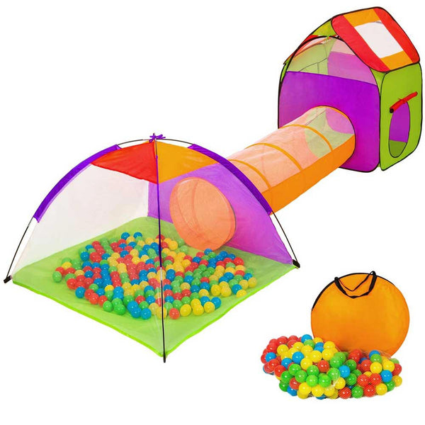 Tenda Igloo Per Bambini Con 200 Palline + Tunnel Pieghevole Giochi Salvaspazio online