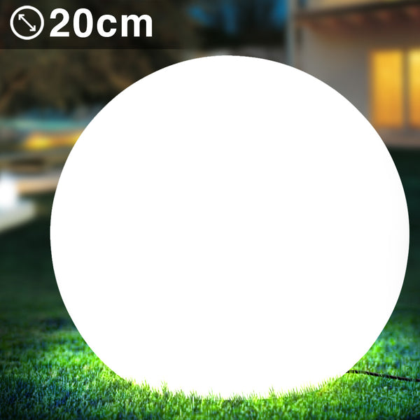 prezzo Lampada Sfera da Giardino 20cm Luce Illuminazione Esterno Attacco E27 Bianco