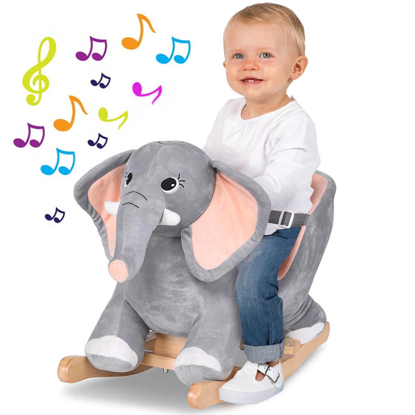 Elefante a Dondolo Cavalcabile Peluche Giocattolo Bambini con Effetti Sonori online