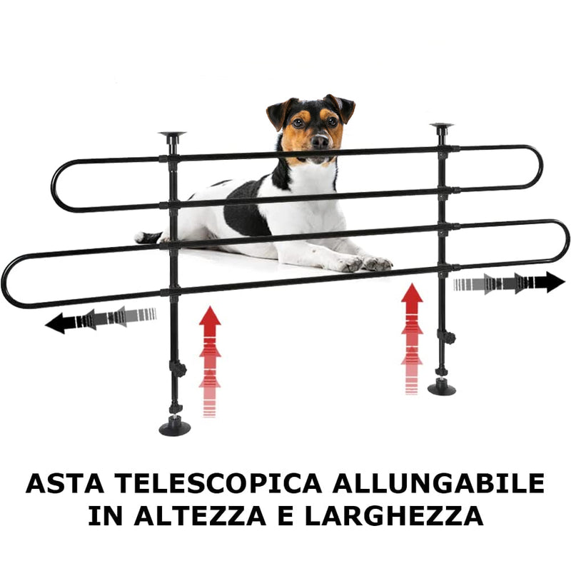 Griglia Divisorio Auto Cani Protezione Universale Trasporto Animali 2 Elementi-2