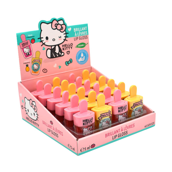 Set 24 Lucidalabbra Lip Gloss per Bambini a Forma di Gelato Gusto Ananas e Fragola  Hello Kitty prezzo