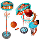 Basket Canestro Piantana Giocattolo Bambini Regolabile con Pallone e Gonfiatore-2