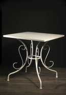 Tavolo da Giardino 70x70xh72 cm in Metallo New Old Bianco-3