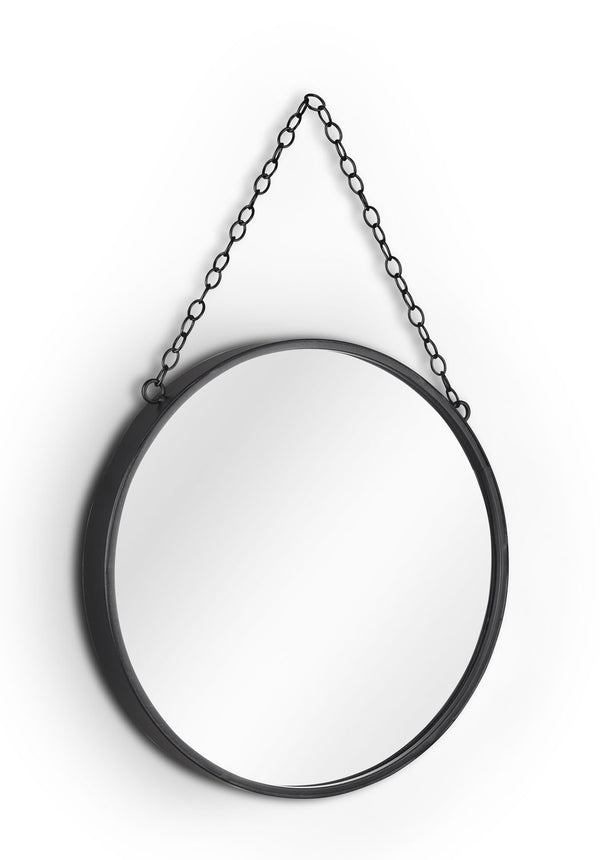 Specchio da Parete 25,5x25,5x2,5 cm in Metallo Greta Nero online