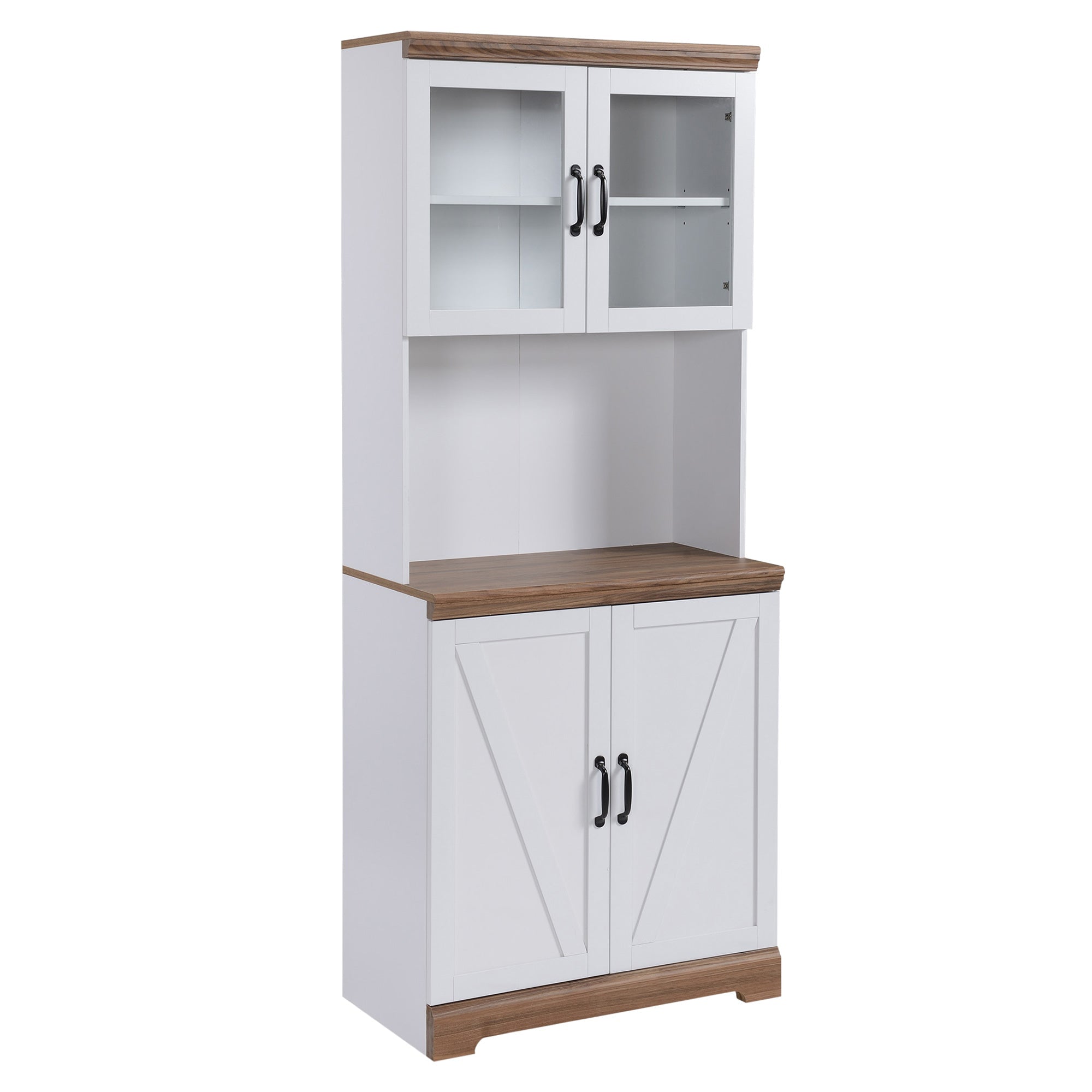 COSIEST Armadietto Portaoggetti Con Ante: Mobile Buffet In MDF Con Ripiano Regolabile, Marrone