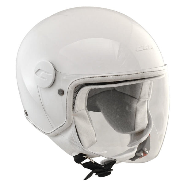 acquista Casco Demi-Jet per Bambini Visiera Lunga CGM Magic Mono 205A Bianco Varie Misure