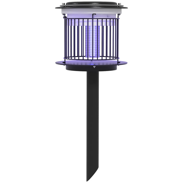 prezzo Set 2 Lampade Antizanzare da Esterno 2 in 1 con Luce LED e UV Ø18x45 cm a Ricarica Solare e USB Nero