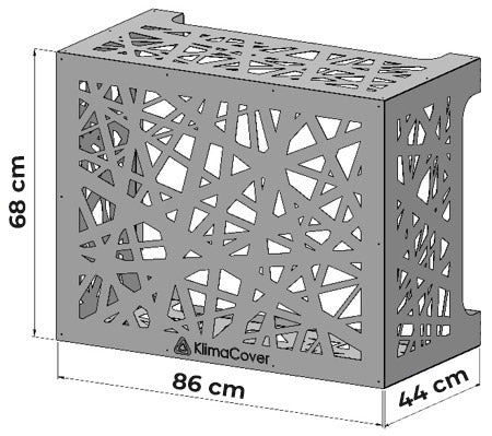 Copri Condizionatore 86x44x68 cm in Alluminio Glam M Corten-3