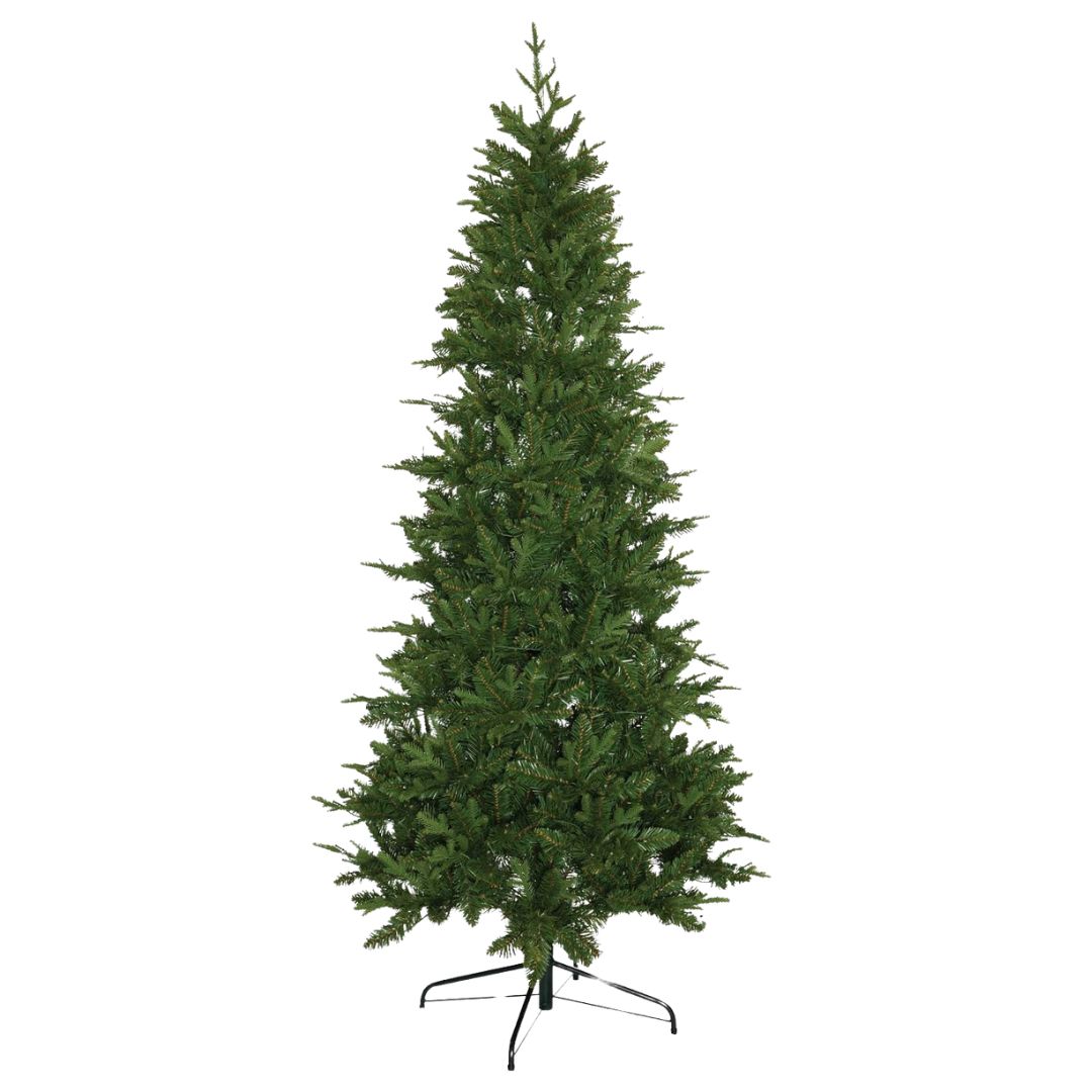 Albero di Natale artificiale in PVC, 180 cm 6 piedi, 673 punte incernierato non illuminato Albero di Natale completo Premium con supporto in metallo