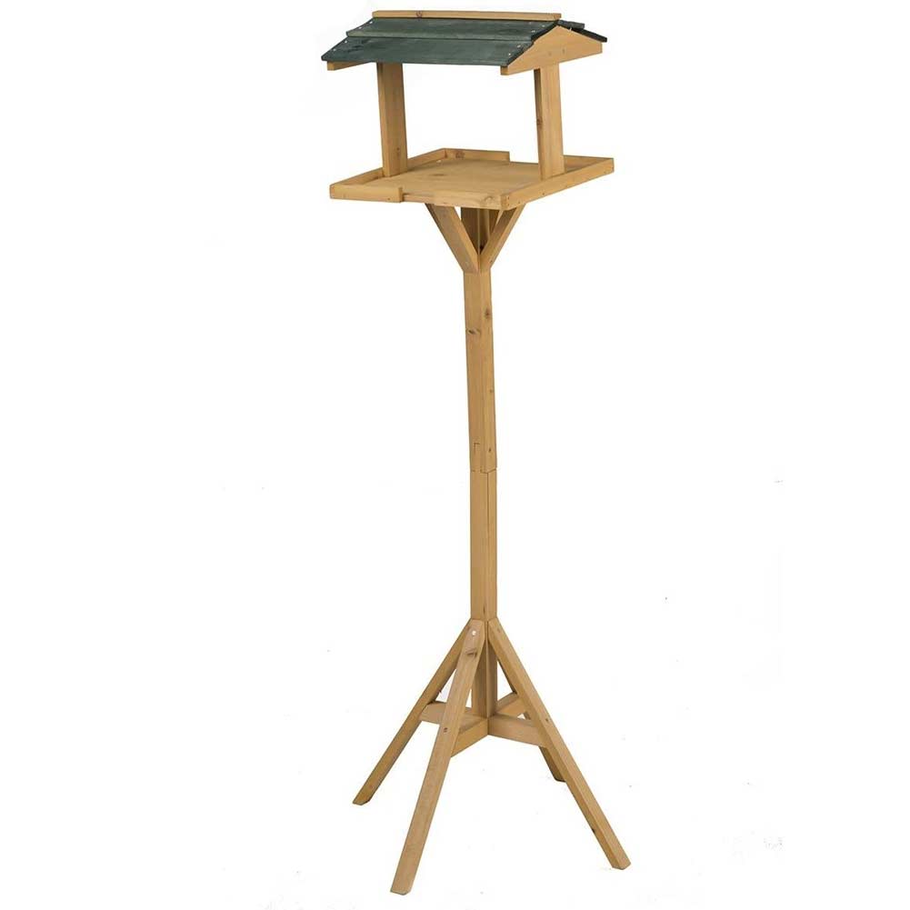 Mangiatoia Per Uccelli A Forma Di Altalena In Legno Di Cedro - Con Vassoio E Corda - Alimentatore Per Giardino E Terrazzo - 24x14x43 Cm
