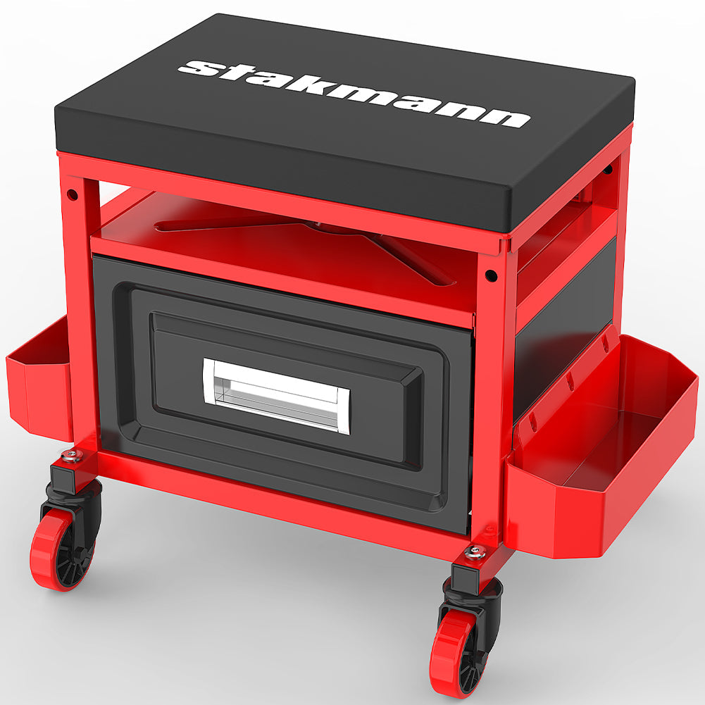 Sgabello Mobile Da Officina Con Cassetto Porta Attrezzi Sedia Meccanico Utensili 88479075