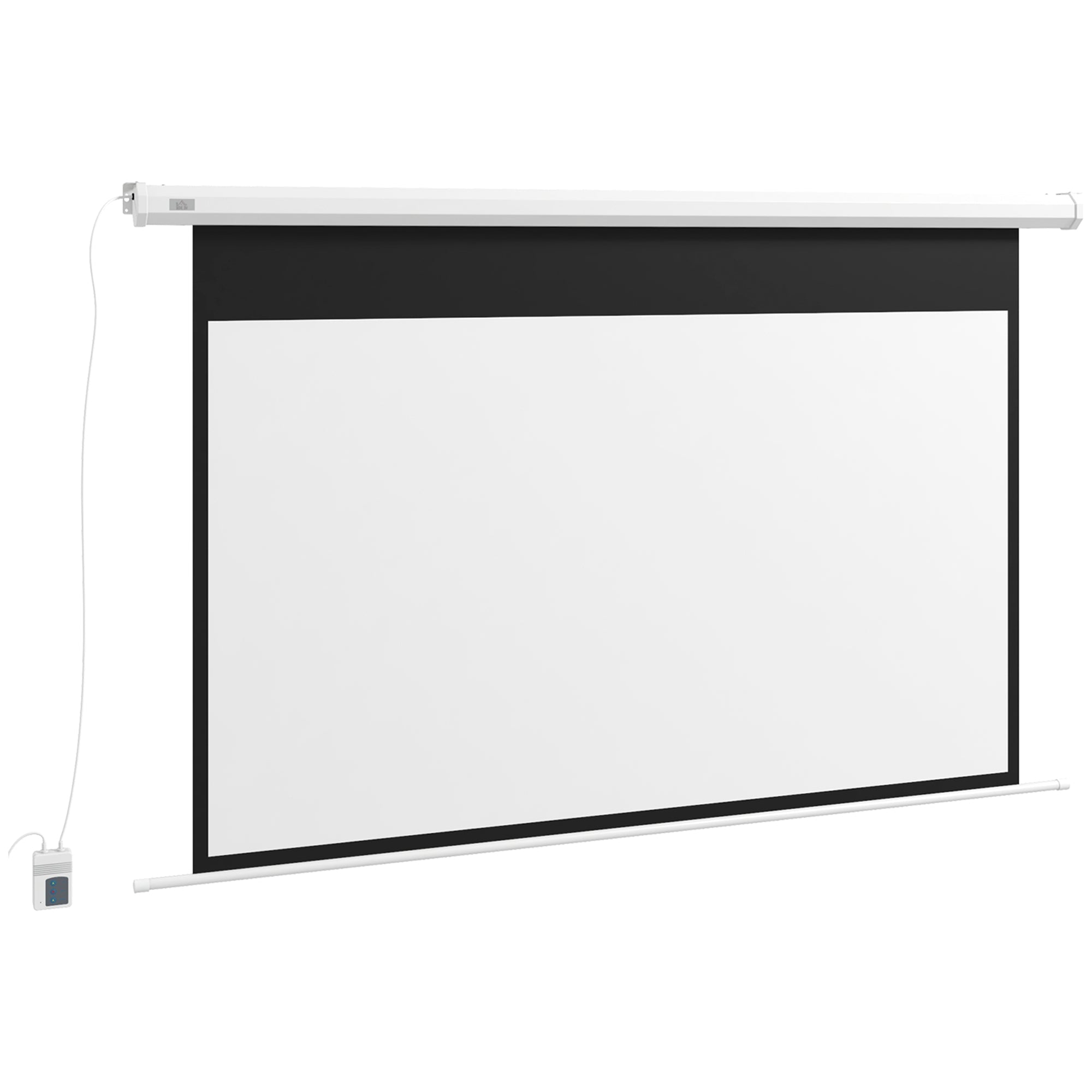 WASJOYE Schermo Proiettore Motorizzato 84 Pollici Diagonale – 16:9, Telecomando, Telecomando, PVC Opaco 1.2 Gain, Montaggio Parete/Soffitto