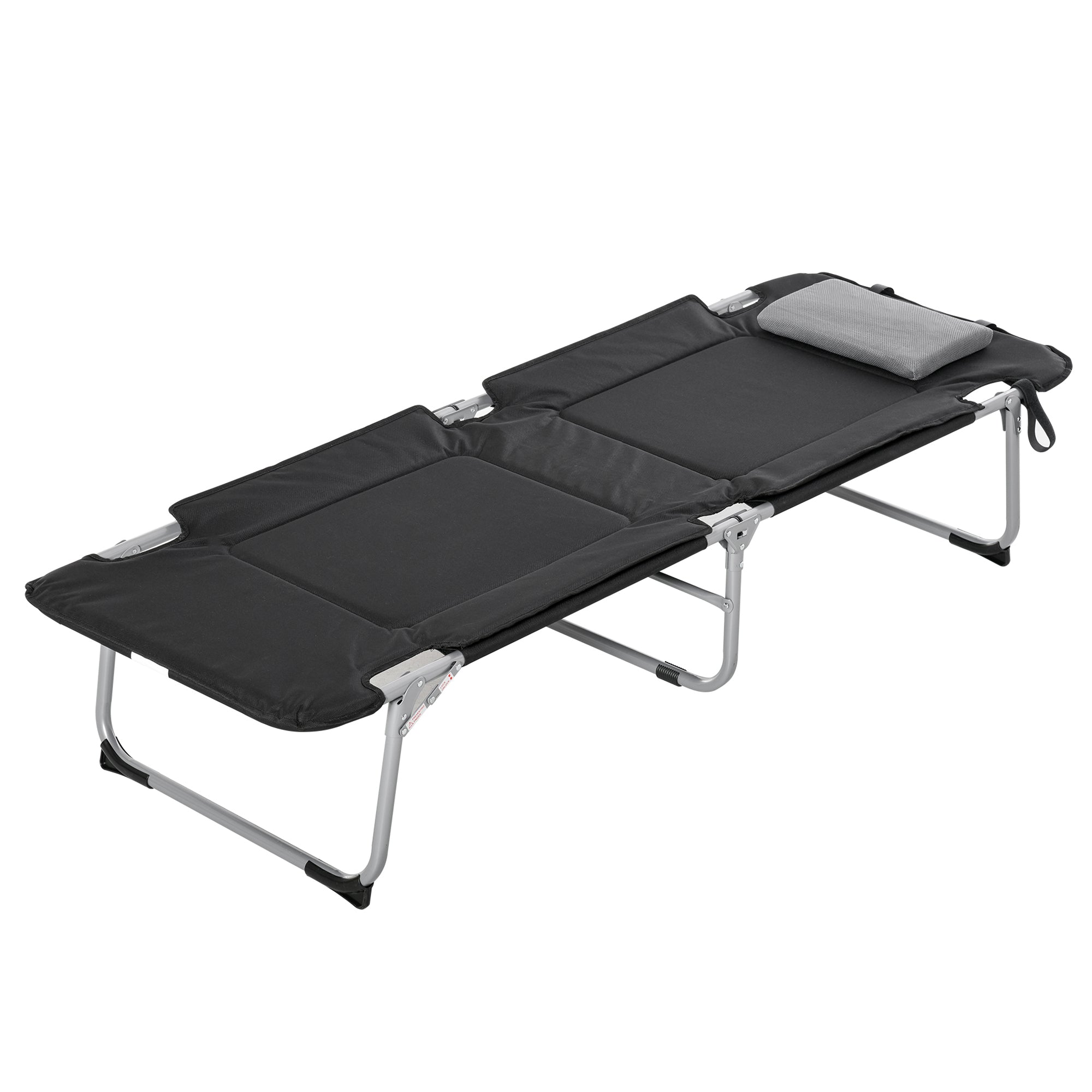 Brandina Pieghevole da Campeggio 183x66x33 cm in Metallo e Tessuto Oxford Imbottito Nero – acquista su Giordano Shop Brandina Pieghevole da Campeggio 183x66x33 cm in Metallo e Tessuto Oxford Imbottito Nero – acquista su Giordano Shop