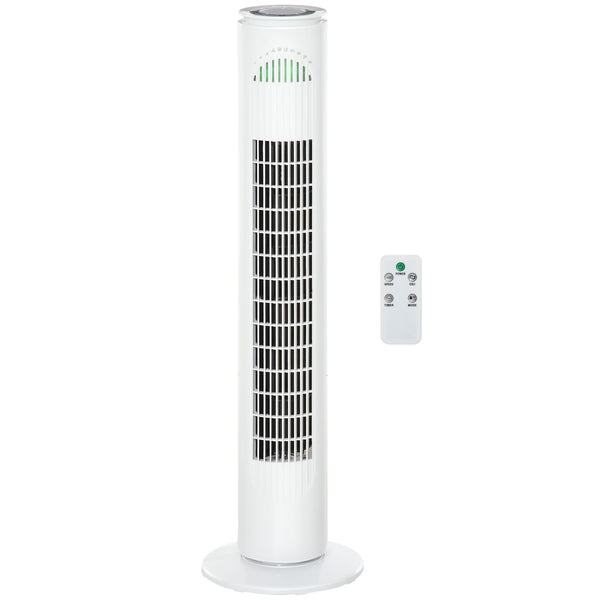 Ventilatore a Torre 45W a 3 Modalità e 3 Velocità con Timer da 10h Ø22 x 77A cm in ABS Bianco online