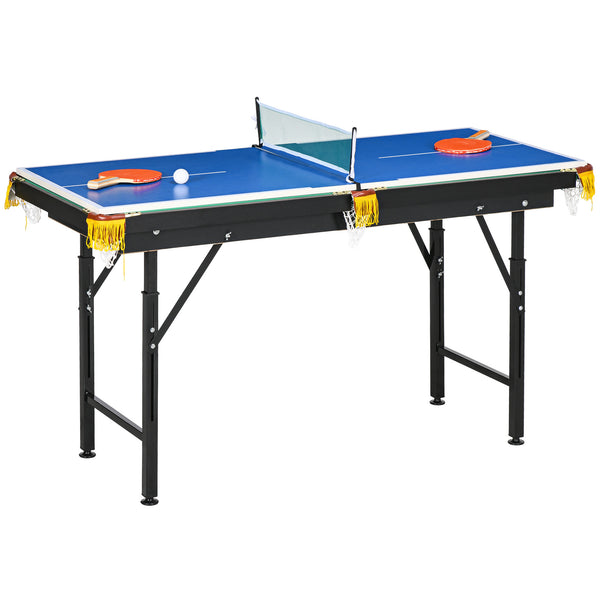 Tavolo Multi Gioco Pieghevole 2 in 1 per Biliardo e Ping Pong 140x63x60-80 cm con Accessori Inclusi sconto