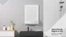 Specchio da Bagno con LED e Mensola in Vetro 70x50 cm