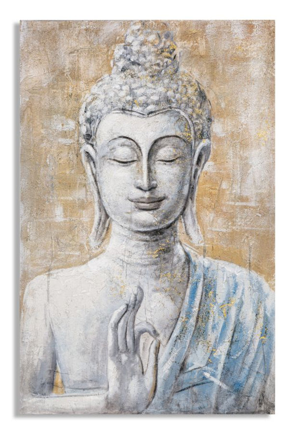 Dipinto su Tela Buddha Light 80x120x3 cm Cornice in Legno di Pino Multicolor online