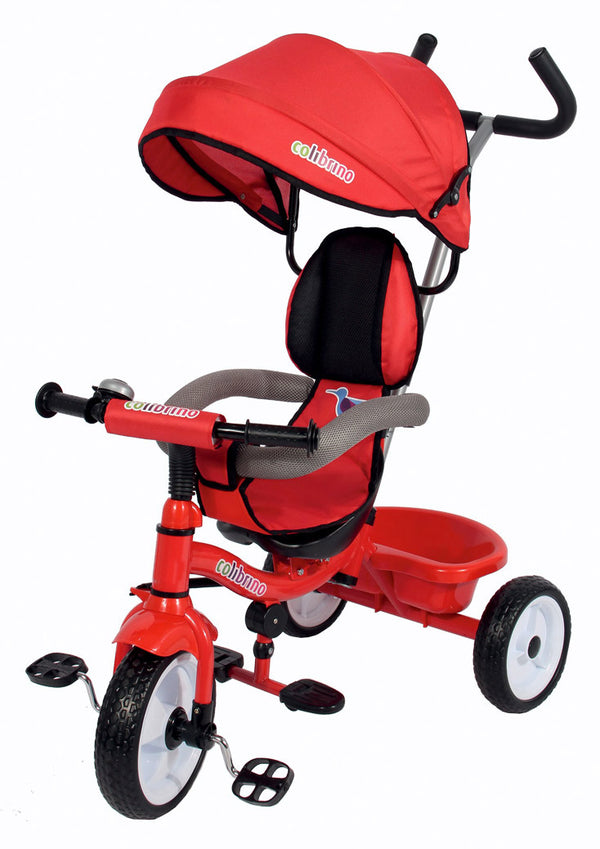 Triciclo a Spinta Seggiolino Reversibile per Bambini Miller Colibrino Rosso acquista