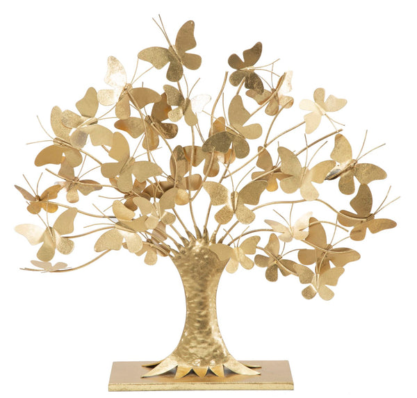 online Albero della Vita con Farfalle Glam 63x13,5x60 cm in Ferro Oro