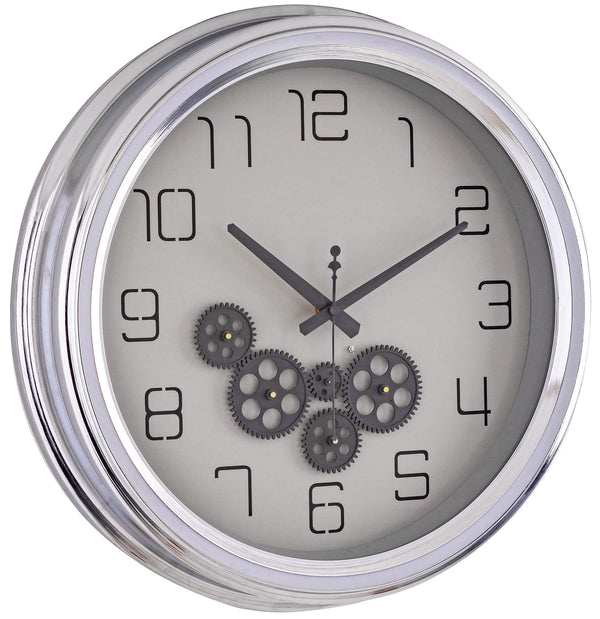 Orologio da Parete Ø52,5x8,7 cm in Acciaio e Vetro Engrenage online
