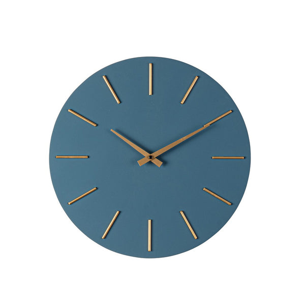 Orologio da Parete  Ø40x5 cm in Legno TimeLine Blu sconto