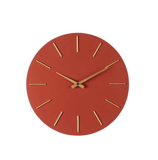 Orologio da Parete  Ø40x5 cm in Legno TimeLine Mattone prezzo