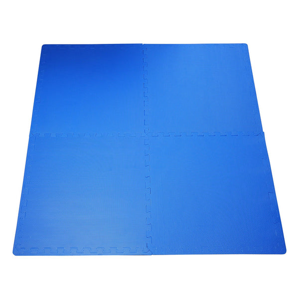 Tappeto Puzzle a Incastro Set 8 Pezzi 60x60 cm Blu sconto