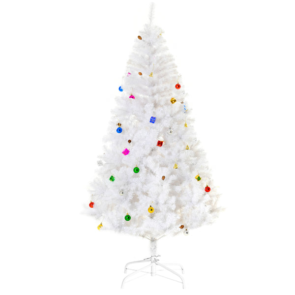 Albero di Natale Artificiale 180 cm 930 Rami Addobbato Bianco acquista