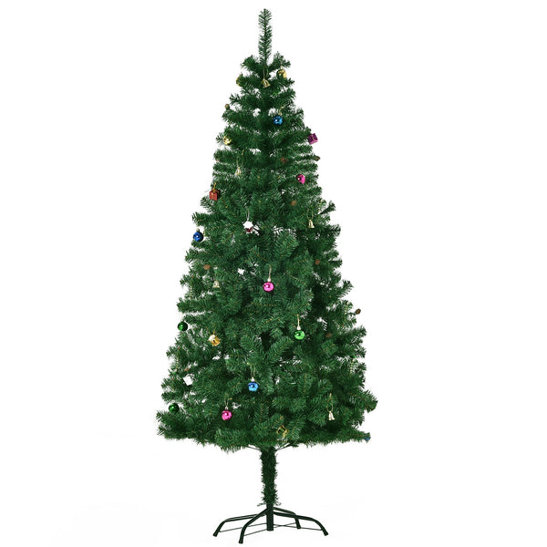 Albero di Natale Artificiale 180 cm Palline e Decorazioni in PVC Ferro prezzo