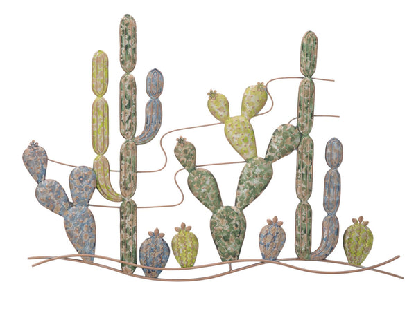 prezzo Pannello Cactus 90x2,5x64 cm in Ferro Multicolor