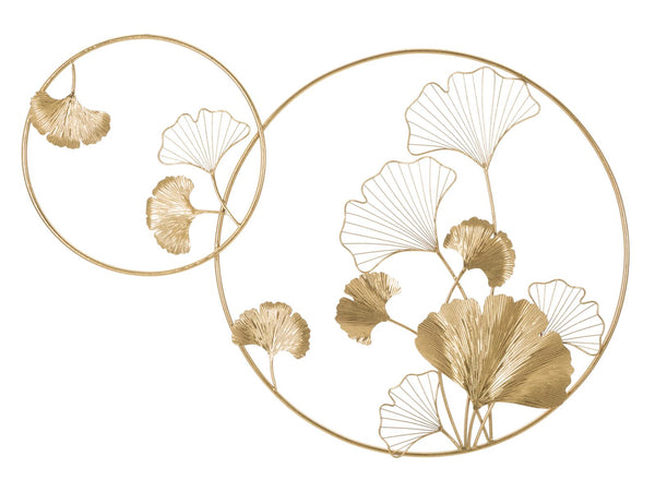 online Pannello da Muro Double Leaf 120,5x4,2x80,5 cm in Ferro Oro