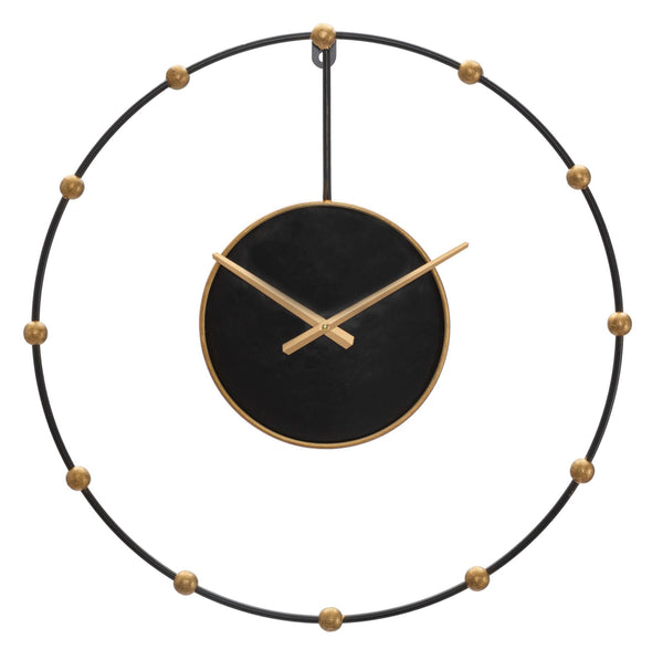 Orologio da Muro Pearl Ø61x4,5 cm in Ferro Nero online