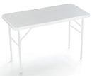 Tavolo Pieghevole da Giardino 122x60x72 cm in Ferro Taddei Plastik Bianco-1