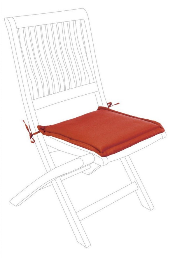 acquista Cuscino Poly180 Rosso Arancio Seduta Quadrata in Tessuto per Esterno