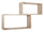 Set 2 Mensole Cubo da Parete Rettangolare in Fibra di Legno Bislungo Rovere Sagerau