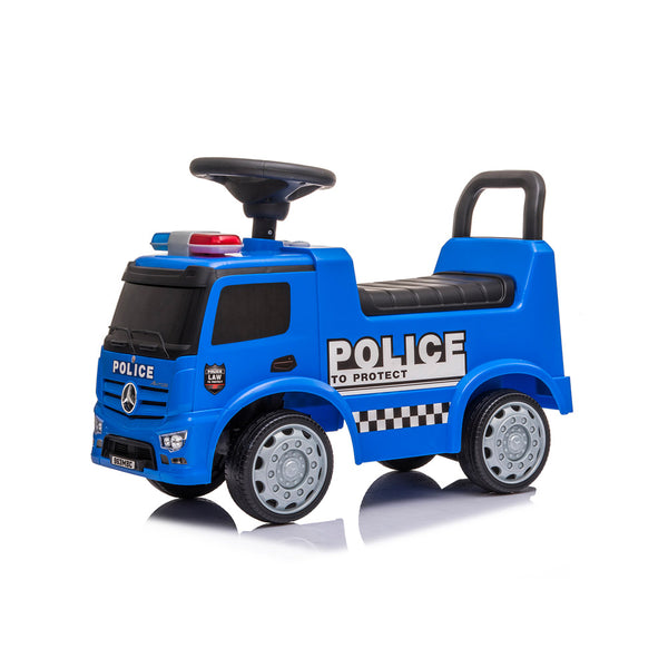 prezzo Camion della Polizia Cavalcabile 62,5x28,5x45 cm per Bambini Police Mercedes Blu
