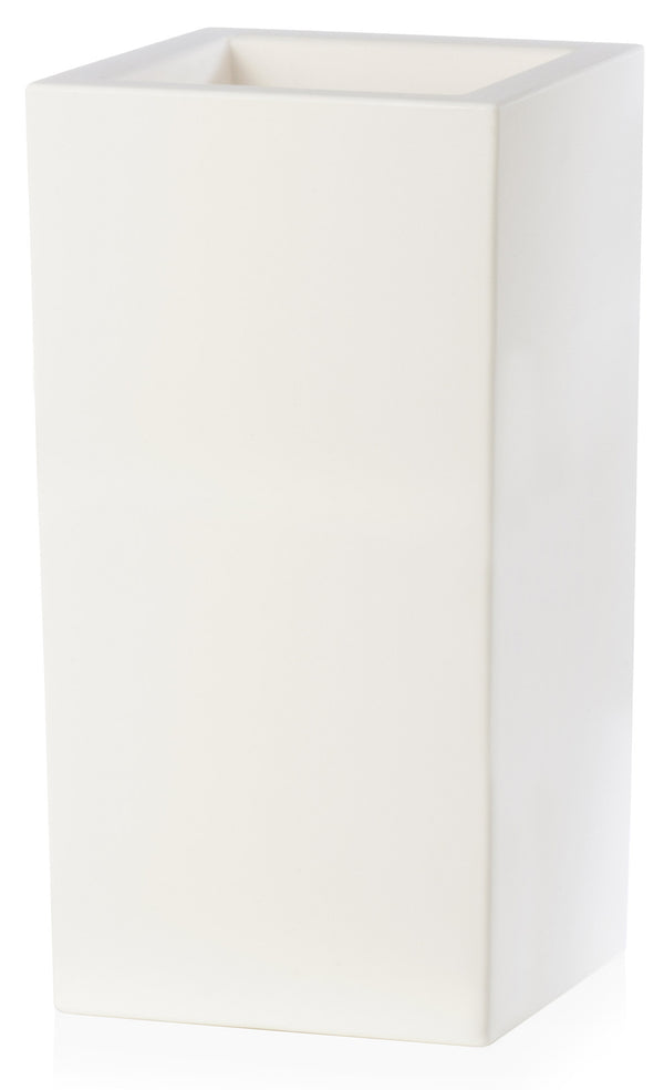 online Vaso 40x40x80cm in Resina Tulli Schio Cubo Alto Essential 80 Bianco