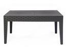 Tavolino da Giardino 90x55x45 cm in Resina Effetto Rattan Antracite-1