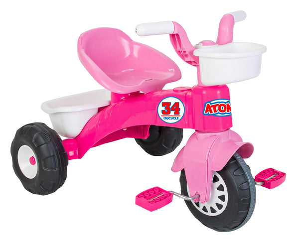 acquista Triciclo per Bambini 51x64x49 cm con Pedali e Cestino Rosa