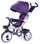 Triciclo Passeggino con Seggiolino Reversibile per Bambini con Parasole Viola