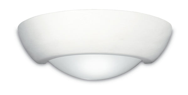 Applique Ceramica Lampada Verniciabile Diffusore Doppia Emissione di Luce E27 sconto