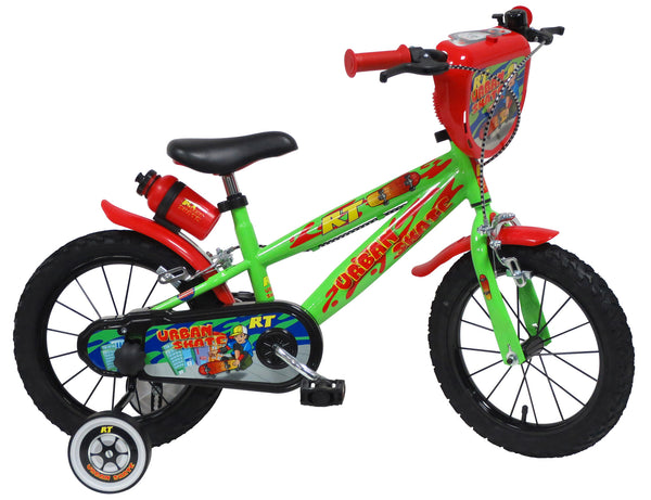 Bicicletta per Bambino 14" 2 Freni  Urban Skate Verde prezzo