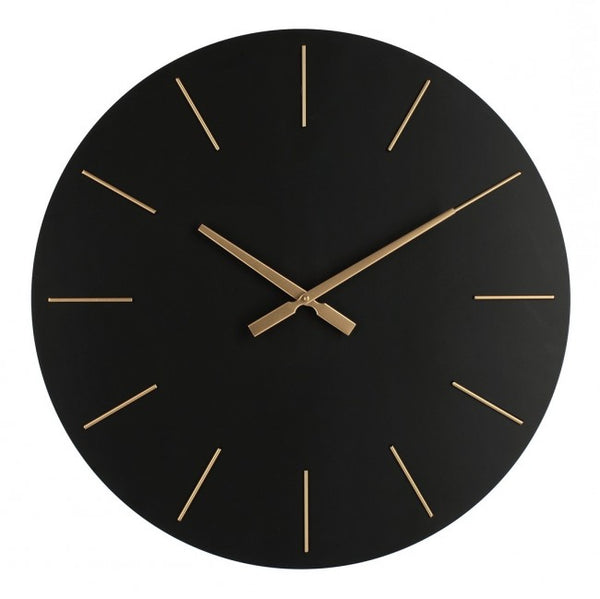 Orologio da Muro Ø 60x5 cm Timeline in Legno Nero prezzo