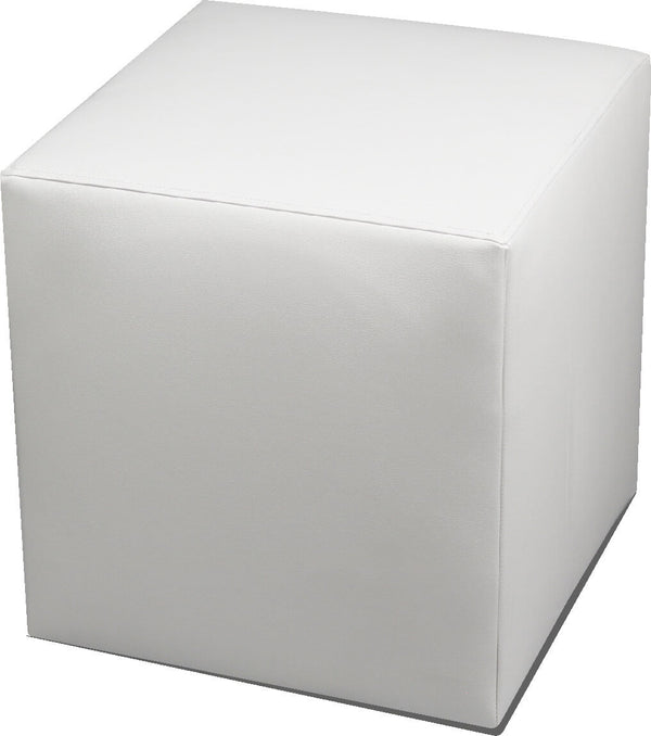 Pouf Poggiapiedi 42x42x44 cm in Similpelle Avalli Cubo Bianco prezzo