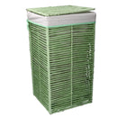 Cesto Portabiancheria paper hilary verde chiaro quadro pieghevole cm 31x31xh60-1