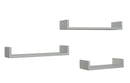 Set 3 Mensole da Parete 60-50-40x15,5x8 cm in Fibra di Legno Calamita Grigio Sasso-3