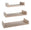 Set 3 Mensole da Parete 60-50-40x23,7x8 cm in Fibra di Legno Calamita Maxi  Rovere Naturale/Sagerau